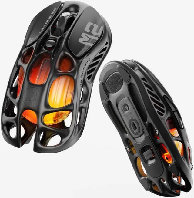 Alt view image 5 of 7 - GravaStar Mercury M2 Wireless Gaming Mouse with 26,000 DPI, PAW3395DM Sensor -79g Lightweight Hollowed-Out Design -5 Programmable Buttons -5 Dynamic Lightsync RGB - Stealth Black