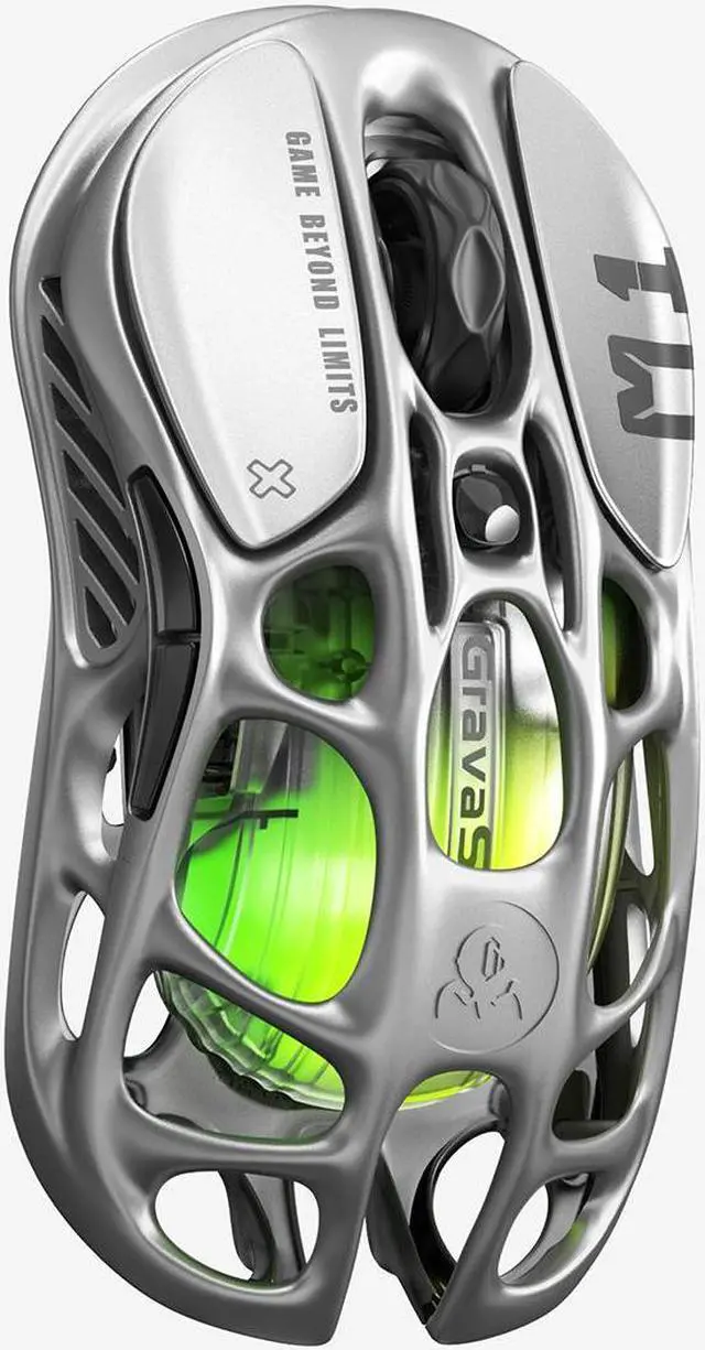 Alt view image 2 of 7 - GravaStar Mercury M1 Pro Wireless Gaming Mouse, Lightweight Magnesium Alloy, 26,000 DPI, PAW3395DM Sensor, 5 Programmable Buttons, Support Wired/2.4GHz/BT, Up to 200 Hours Battery Life