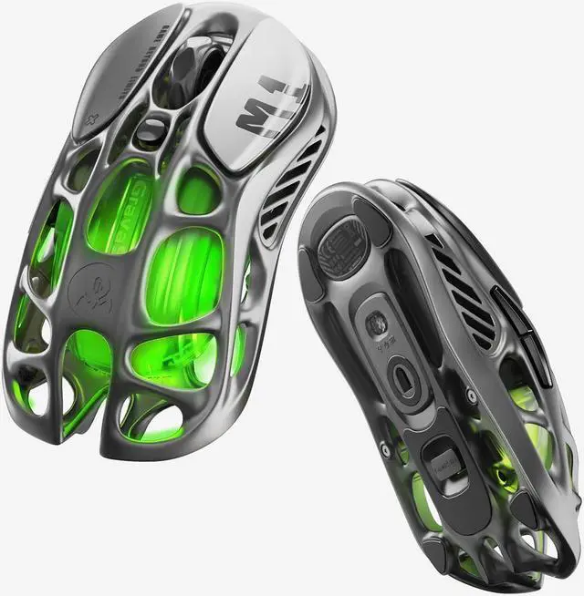 Alt view image 5 of 7 - GravaStar Mercury M1 Pro Wireless Gaming Mouse, Lightweight Magnesium Alloy, 26,000 DPI, PAW3395DM Sensor, 5 Programmable Buttons, Support Wired/2.4GHz/BT, Up to 200 Hours Battery Life