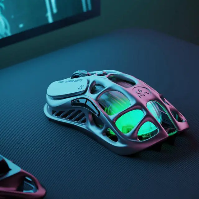 Alt view image 7 of 7 - GravaStar Mercury M1 Pro Wireless Gaming Mouse, Lightweight Magnesium Alloy, 26,000 DPI, PAW3395DM Sensor, 5 Programmable Buttons, Support Wired/2.4GHz/BT, Up to 200 Hours Battery Life