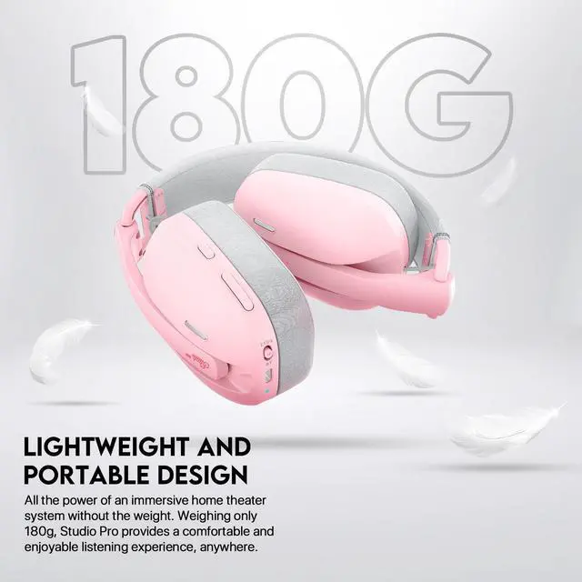 Alt view image 6 of 7 - FANTECH PRO WHGO3 Wired/Wireless Quad-Mode Connected Gaming Headset, 7.1 Surround Sound, Customisable Equaliser, Foldable, Large Capacity Rechargeable Battery, Versatile Low Latency,Pink