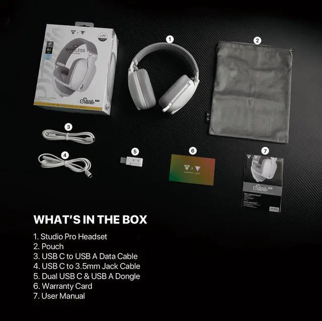 Alt view image 5 of 7 - FANTECH PRO WHGO3 Wired/Wireless Quad-Mode Connected Gaming Headset, 7.1 Surround Sound, Customisable Equaliser, Foldable, Large Capacity Rechargeable Battery, Versatile Low Latency,White