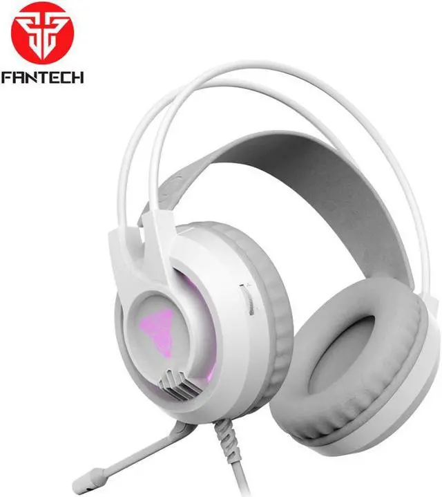 Alt view image 2 of 7 - FANTECH CHIEF II HG20 Wired Gaming Headset with Noise Cancelling Headphones, Adjustable Volume, Reinforced Earband, USB+3.5mm Plug Type, White