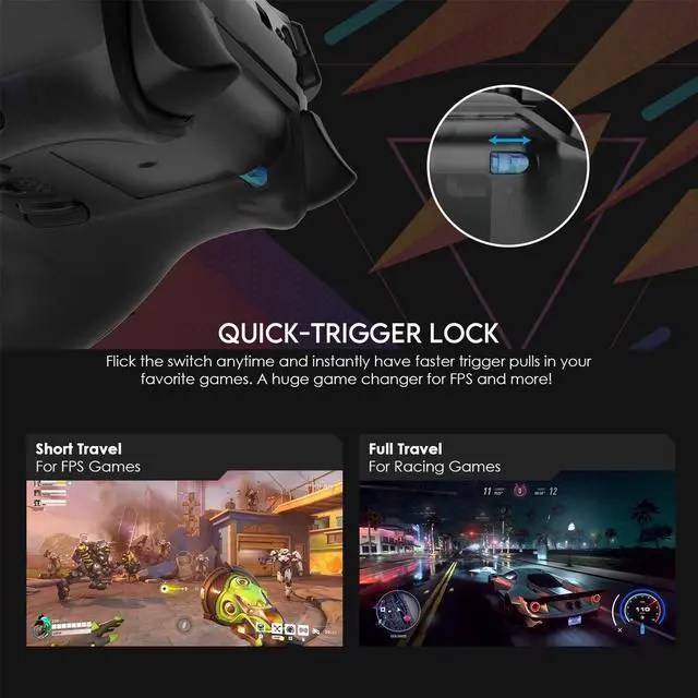 Alt view image 4 of 7 - FANTECH WGP15 SOLARIS EOS PRO Wireless/Wired Gamepad,22 Buttons, High Sensitivity,Adjustable Vibration,Motion Sensor,Hall Effect,Compatible with PC/Steam/Switch/PS4/Ps3/iOS/MacOs/Android,Rainbow