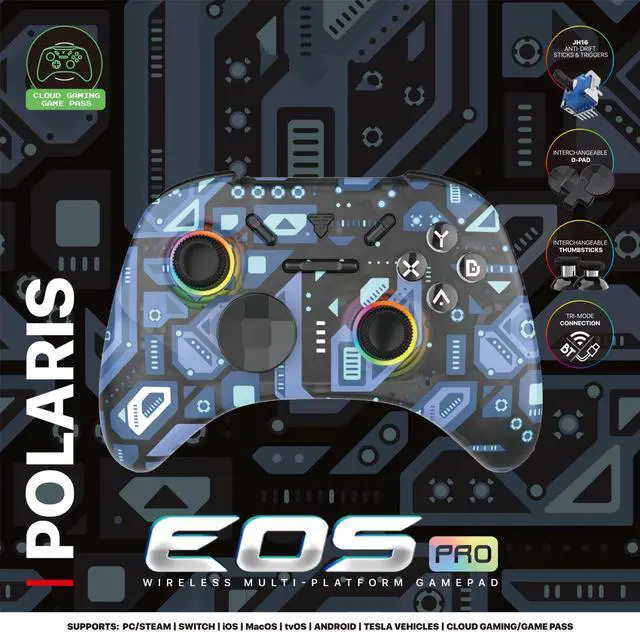 Alt view image 5 of 7 - FANTECH WGP15 POLARIS EOS Wireless/Wired Gamepad,22 Buttons, High Sensitivity,Adjustable Vibration,Motion Sensor,Hall Effect,Compatible with PC/Steam/Switch/PS4/Ps3/iOS/MacOs/Android,Blue