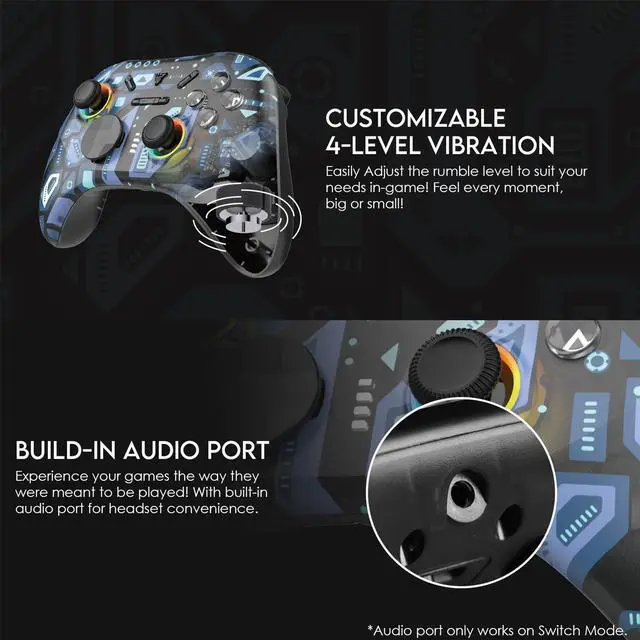 Alt view image 6 of 7 - FANTECH WGP15 POLARIS EOS Wireless/Wired Gamepad,22 Buttons, High Sensitivity,Adjustable Vibration,Motion Sensor,Hall Effect,Compatible with PC/Steam/Switch/PS4/Ps3/iOS/MacOs/Android,Blue