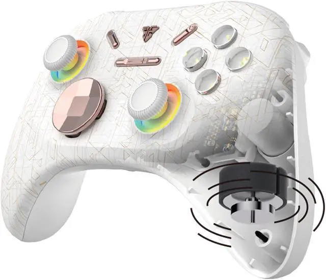 Alt view image 2 of 7 - FANTECH WGP15 ELECTRA EOS PRO Wireless/Wired Gamepad,22 Buttons, High Sensitivity,Adjustable Vibration,Motion Sensor,Hall Effect,Compatible with PC/Steam/Switch/PS4/Ps3/iOS/MacOs/Android,White