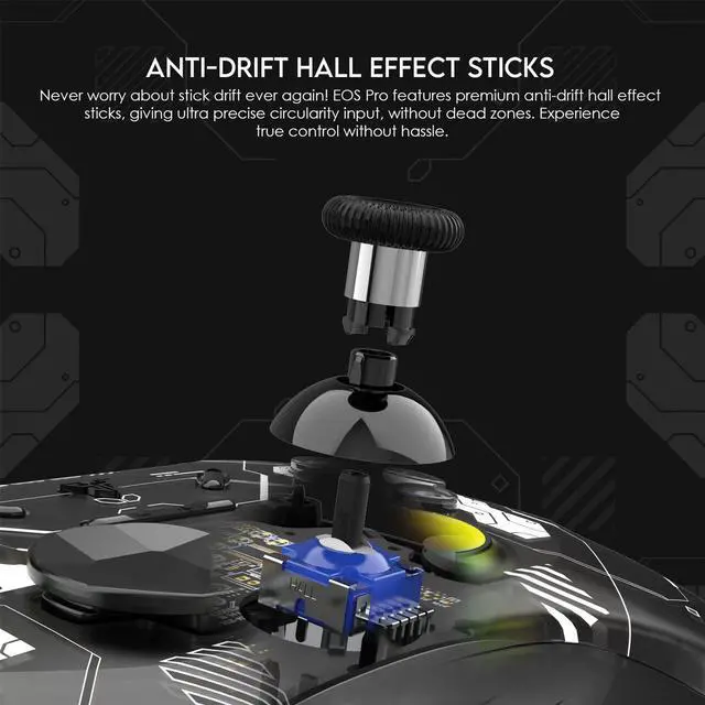 Alt view image 7 of 7 - FANTECH WGP15 EPSILON EOS PRO Wireless/Wired Gamepad,22 Buttons, High Sensitivity,Adjustable Vibration,Motion Sensor,Hall Effect,Compatible with PC/Steam/Switch/PS4/Ps3/iOS/MacOs/Android,Black