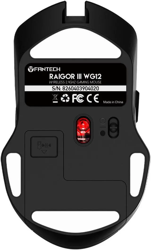 Alt view image 2 of 7 - FANTECH WG12 Wireless Gaming Mouse,Medium-size ,Ergonomic Hand Grips,2.4 GHz wreless Fast charge,RGB Gamer Desk Laptop PC Gaming Mouse, for Windows 7/8/10/11/XP Vista Linux MacOs, Black