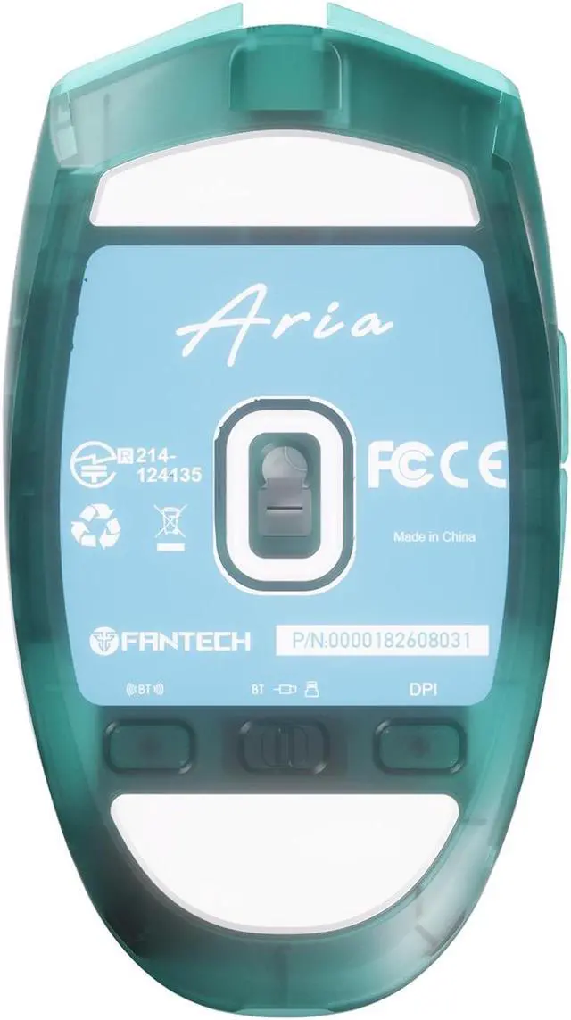 Alt view image 3 of 7 - FANTECH ARIA Wireless Gaming Mouse,Medium-size ,Ergonomic Hand Grips,2.4 GHz wreless Fast charge,RGB Gamer PC Gaming Mouse, for Windows 7/8/10/11/XP Vista Linux MacOs,Blue,Free mouse pad