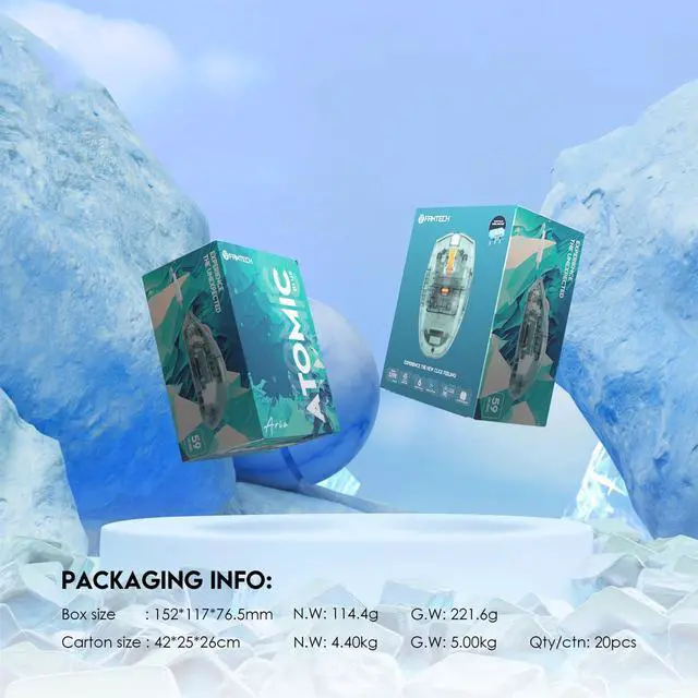 Alt view image 5 of 7 - FANTECH ARIA Wireless Gaming Mouse,Medium-size ,Ergonomic Hand Grips,2.4 GHz wreless Fast charge,RGB Gamer PC Gaming Mouse, for Windows 7/8/10/11/XP Vista Linux MacOs,Blue,Free mouse pad