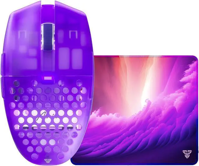 Main image of FANTECH ARIA Wireless Gaming Mouse,Medium-size ,Ergonomic Hand Grips,2.4 GHz wreless Fast charge,RGB Gamer PC Gaming Mouse, for Windows 7/8/10/11/XP Vista Linux MacOs,Purple,Free mouse pad