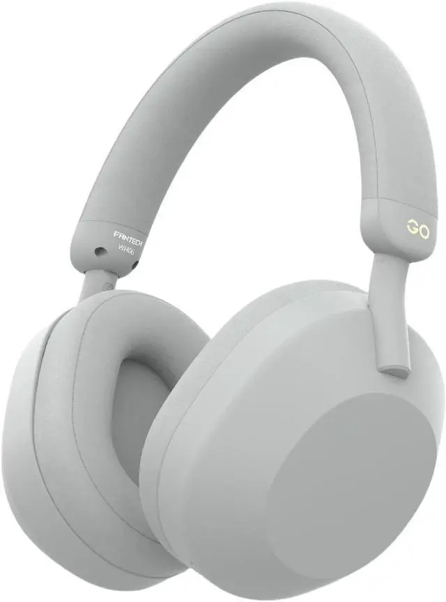 Main image of FANTECH WH06 Go Wired/Wireless Dual Connection Gaming Headset with Easy Control Buttons, High Capacity Rechargeable Battery, Premium Leather,Grey