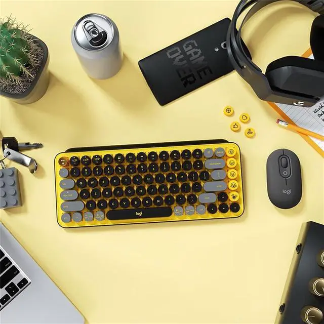 Alt view image 7 of 7 - Logitech POP MOUSE  Wireless Bluetooth Mouse, Office Mute,Tablet Laptop Office Cross Screen Operation, 4000DPI, 4 buttons, for Windows and macOS, Small, cute and portable, bluetooth 5.1, black
