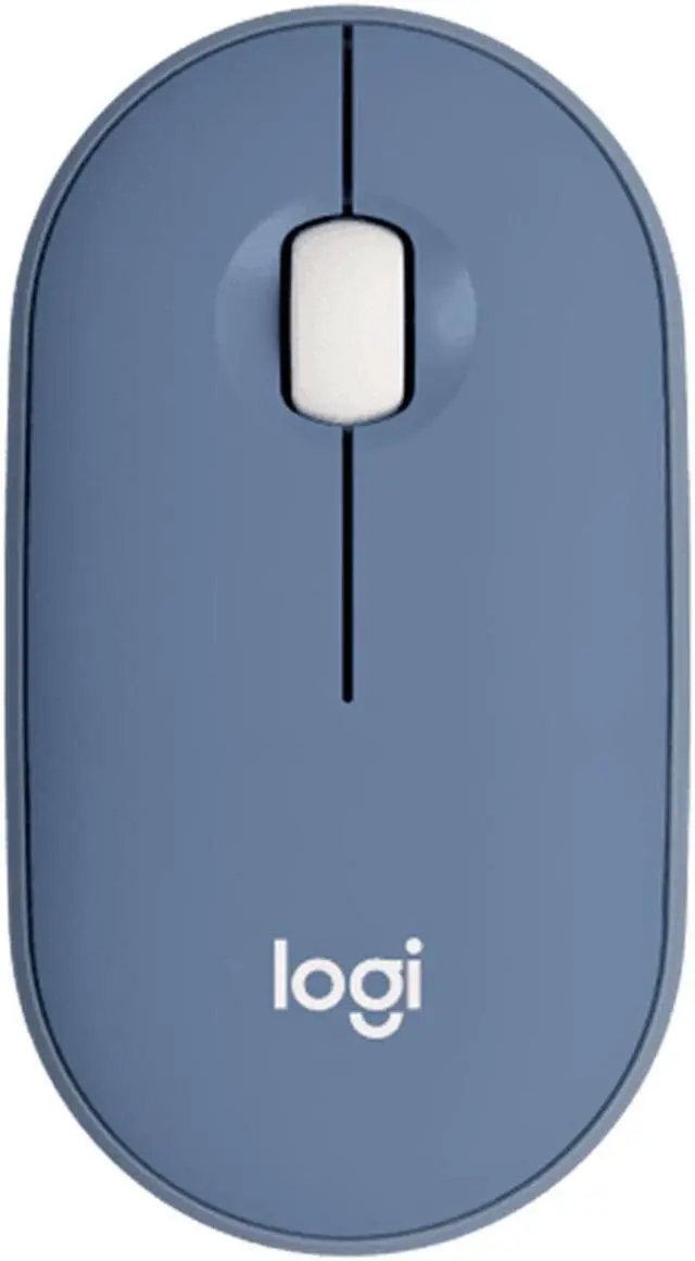 Alt view image 4 of 7 - Logitech PEBBLE M350 Wireless Bluetooth Mouse,  Office Silent ,  Women's Mouse,  Symmetrical Mouse Pebble Shape Graphite,1000DPI, 3buttons, for windows and macOS, BLUE