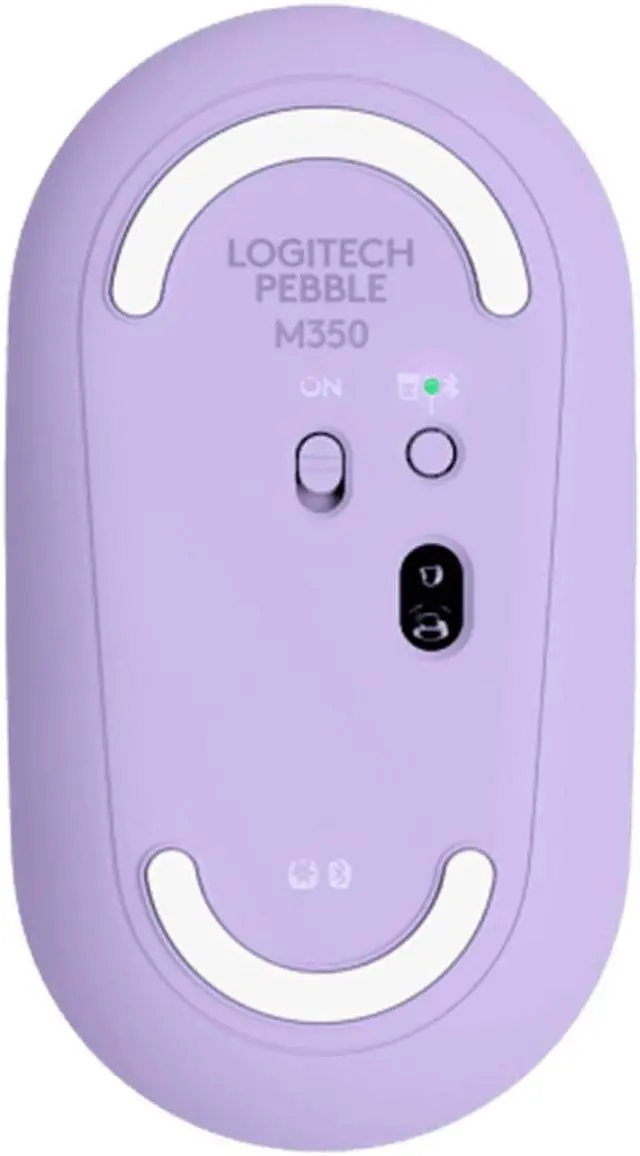 Alt view image 5 of 7 - Logitech PEBBLE M350 Wireless Bluetooth Mouse,  Office Silent ,  Women's Mouse,  Symmetrical Mouse Pebble Shape Graphite,1000DPI, 3buttons, for windows and macOS, purple