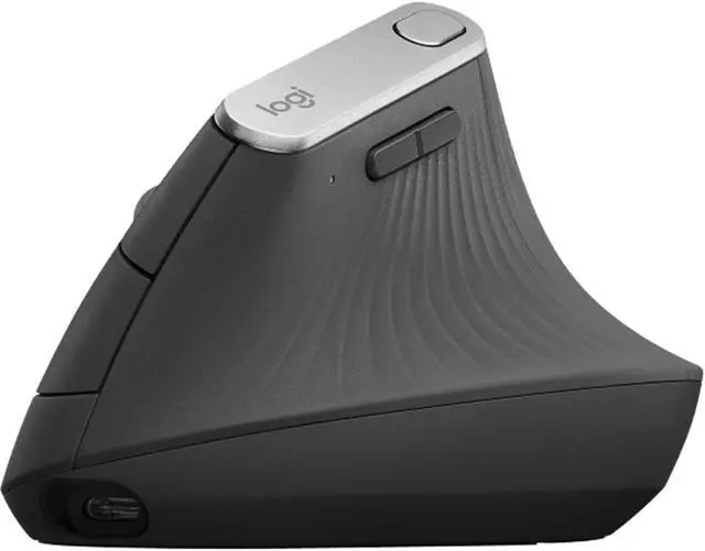 Alt view image 2 of 7 - Logitech MX Vertical Ergonomic Wireless Bluetooth Mouse,  Vertical Business Office Mechanical Computer Notebook, 4000dpi, 4buttons, for window/macOS/iPadOS/ChromeOS /Linux,  Black