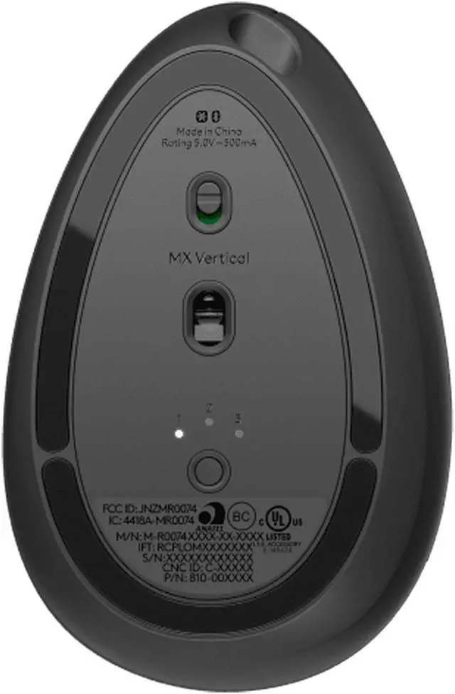 Alt view image 5 of 7 - Logitech MX Vertical Ergonomic Wireless Bluetooth Mouse,  Vertical Business Office Mechanical Computer Notebook, 4000dpi, 4buttons, for window/macOS/iPadOS/ChromeOS /Linux,  Black