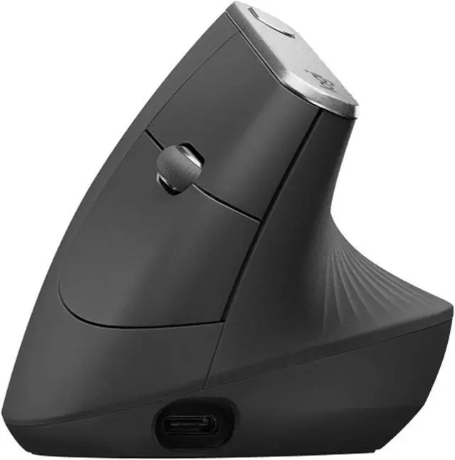 Alt view image 3 of 7 - Logitech MX Vertical Ergonomic Wireless Bluetooth Mouse,  Vertical Business Office Mechanical Computer Notebook, 4000dpi, 4buttons, for window/macOS/iPadOS/ChromeOS /Linux,  Black