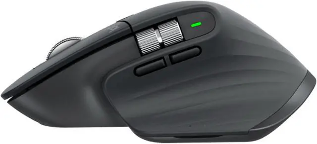 Alt view image 4 of 6 - Logitech MX Master 3S Wireless Bluetooth Mouse, Ergonomic Office Silent Mouse High-end Graphite with Logi Bolt Wireless Receiver,8000dpi, 7buttons,for window/macOS/iPadOS/ChromeOS /Linux,  BLACK