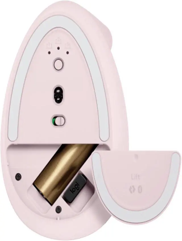 Alt view image 5 of 5 - Logitech LIFT VERTICAL Wireless Bluetooth Mouse , Ergonomic Vertical Mouse Silent Office Mouse, Vertical Small to Medium Hand Lift,4000dpi, 4buttons, for window/macOS/iPadOS/ChromeOS /Linux, pink