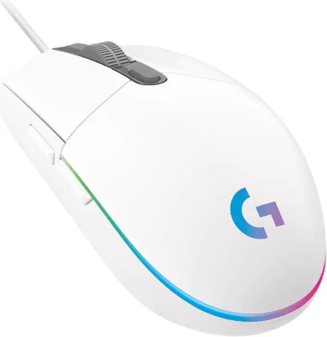 Alt view image 3 of 7 - Logitech (G) G102 2nd Generation Gaming wired Mouse,  RGB Streaming Light Effect Mouse,  Lightweight Design Gaming Grade 8000DPI Sensor, for Windows® 7 or later/macOS 10.11 or later/ChromeOS, white