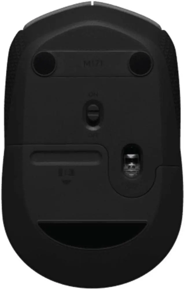 Alt view image 2 of 7 - Logitech M170 Wireless Office Mouse, 1000dpi,  Symmetrical Colorful with 2.4G Receiver,  for Windows® 7 or later/macOS 10.11 or later/ChromeOS,  Gray BLACK