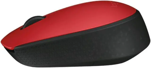 Alt view image 3 of 7 - Logitech M170 Wireless Office Mouse, 1000dpi,  Symmetrical Colorful with 2.4G Receiver,  for Windows® 7 or later/macOS 10.11 or later/ChromeOS,  RED BLACK
