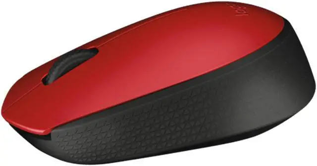 Alt view image 2 of 7 - Logitech M170 Wireless Office Mouse, 1000dpi,  Symmetrical Colorful with 2.4G Receiver,  for Windows® 7 or later/macOS 10.11 or later/ChromeOS,  RED BLACK