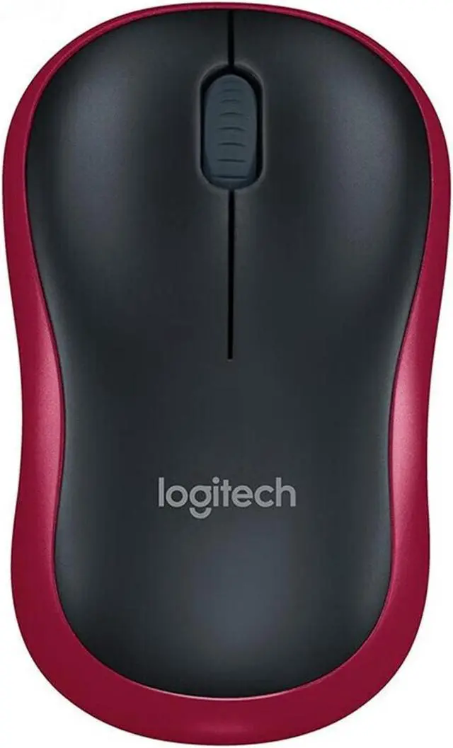Main image of Logitech M185 Wireless Office gaming Mouse, 1000dpi, 3buttons, Symmetrical Colorful with 2.4G Receiver,  for Windows® 7 or later/macOS 10.11 or later/ChromeOS,  BLACK RED