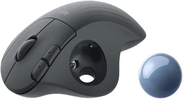 Alt view image 4 of 7 - Logitech ERGO M575S Silent Wireless Mouse,  Office, Right Handed, 2.4GB Receiver, Trackball Commercial Use,1000DPI, 5BUTTONS, , for Windows® 10 or later/macOS 11 or later/ChromeOS/Linux, Black