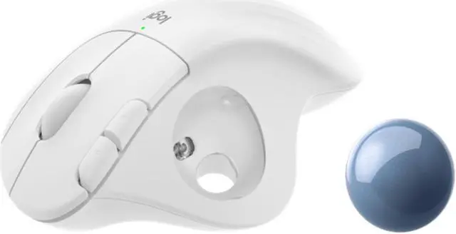 Alt view image 5 of 7 - Logitech ERGO M575S Silent Wireless Mouse,  Office, Right Handed, 2.4GB Receiver, Trackball Commercial Use,1000DPI, 5BUTTONS, , for Windows® 10 or later/macOS 11 or later/ChromeOS/Linux, WHITE