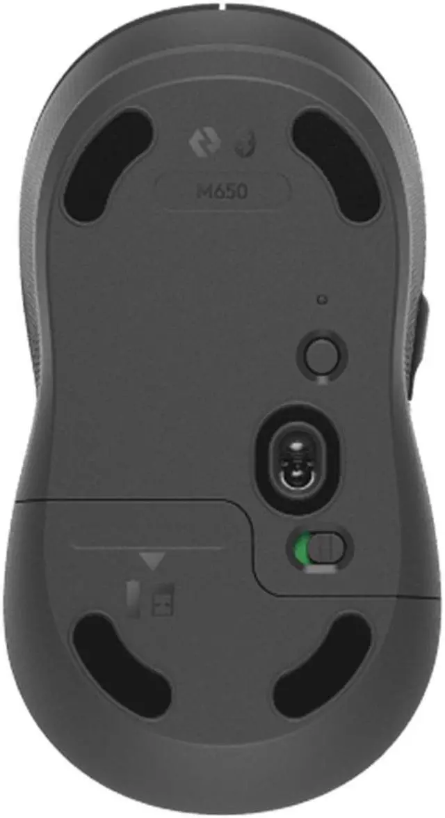 Alt view image 2 of 7 - Logitech SIGNATURE M650 Wireless Bluetooth Silent Mouse,  Office , Desktop Laptop Mouse with 2.4GB Receiver, 4000dpi, 5buttons, for Windows® 10 or later/macOS 11 or later/ChromeOS/Linux,  BLACK