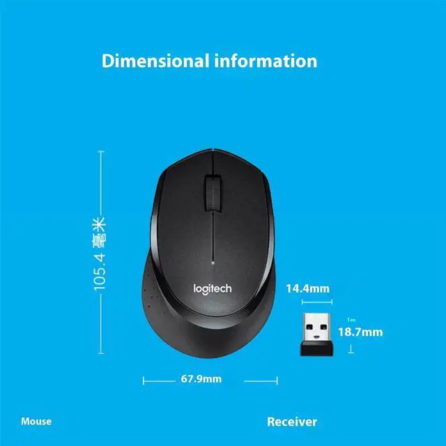 Alt view image 6 of 7 - Logitech M330 Silent  Wireless Mouse,  Office home, Right Handed with Wireless Micro Receiver,1600dpi,3buttons, for Windows® 10 or later/macOS 11 or later/ChromeOS/Linux, black