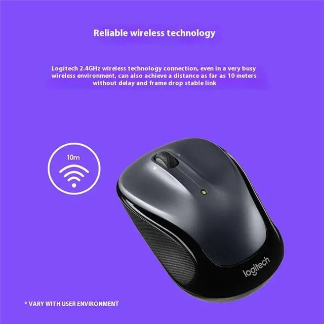 Alt view image 6 of 7 - Logitech M325 Wireless Mouse,  for Mac Laptop Mouse USB Portable Light Sound Office home  Comfortable Grip, 1000dpi,3buttons for Windows® 7 or later/macOS 10.11 or later/ChromeOS, Right Handed, black