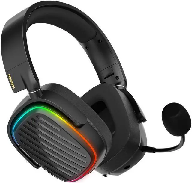 Alt view image 3 of 7 - FANTECH HARMONY WHG02 wireless bluetooth headphones with tri mode connection,4OMM DRVERS FOR CEAR AUDO,Black