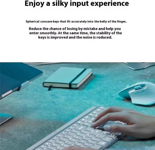Alt view image 3 of 7 - LOGITECH MX Keys S Advanced Wireless bluetooth backlight Keyboard, Logi Options+, FileVault, Bolt USB ,  Windows 10,11 /macOS 10.15 /Linux/Chrome or later, Easy-switch, 104 keys, white