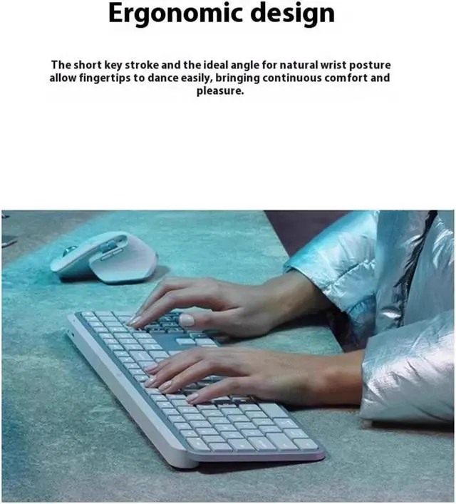 Alt view image 5 of 7 - LOGITECH MX Keys S Advanced Wireless bluetooth backlight Keyboard, Logi Options+, FileVault, Bolt USB ,  Windows 10,11 /macOS 10.15 /Linux/Chrome or later, Easy-switch, 104 keys, white
