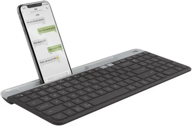 Alt view image 4 of 7 - Logitech K580  Wireless Bluetooth Keyboard,  Ultra Thin Silent Office,  for Computer Phone Mac Tablet ipad , for Windows 10,11 /macOS 10.15 /Linux/Chrome/iPadOS 14 /iOS 14/Android 8.0 , BLACK
