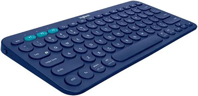 Alt view image 4 of 7 - Logitech K380 wireless Bluetooth Keyboard for MAC,   Silent ,  Multi-Device Stylish , Chocolate Keys , for macOS 10.15/iOS 14 /iPadOS 14 /Android 7/Chrome or later, 5 million knocks, BLUE