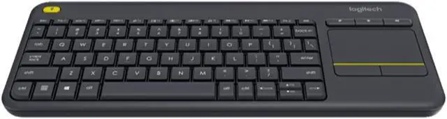 Alt view image 3 of 7 - Logitech K400 PLUS Wireless Touch Keyboard, quiet and convenient keyboard with a built-in trackpad and all the hotkeys,5 million knocks,   for Windows 10,11 /Android 7/ChromeOS or later,  BLACK