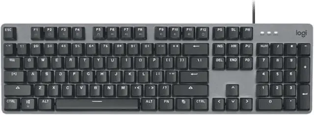 Main image of LOGITECH K845 Mechanical backlight wired Keyboard, Aluminum wired mechanical keyboard with optional key spindle, for Windows® 10,11 or higher, 5 backlight, 104keys,  black( Clicky tactile)