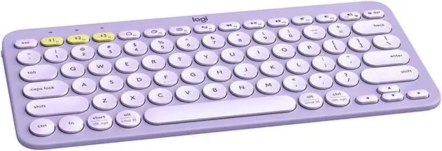 Alt view image 2 of 7 - Logitech K380 wireless Bluetooth Keyboard for MAC,   Silent ,  Multi-Device Stylish , Chocolate Keys , for macOS 10.15/iOS 14 /iPadOS 14 /Android 7/Chrome or later, 5 million knocks,  PURPLE