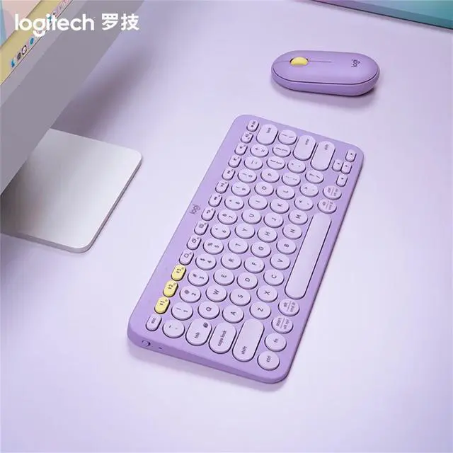 Alt view image 5 of 7 - Logitech K380 wireless Bluetooth Keyboard for MAC,   Silent ,  Multi-Device Stylish , Chocolate Keys , for macOS 10.15/iOS 14 /iPadOS 14 /Android 7/Chrome or later, 5 million knocks,  PURPLE