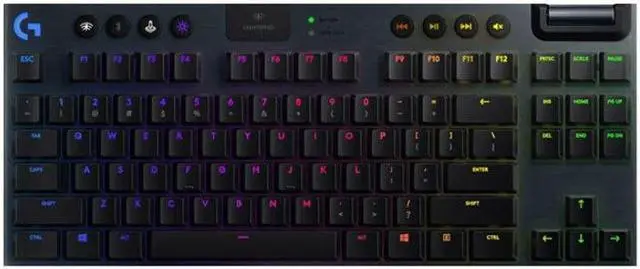 Main image of Logitech  G913 TKL Wireless bluetooth Keyboard,  LIGHTSPEED Wireless RGB Mechanical Gaming, 87 keys, for Windows 7/macOS 10.11 /Linux/ChromeOS/Android 4.3 /iOS 10  or later, green axle black)