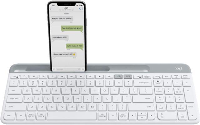 Main image of Logitech K580  Wireless Bluetooth Keyboard,  Ultra Thin Silent Office,  for Computer Phone Mac Tablet ipad , for Windows 10,11 /macOS 10.15 /Linux/Chrome/iPadOS 14 /iOS 14/Android 8.0 , white
