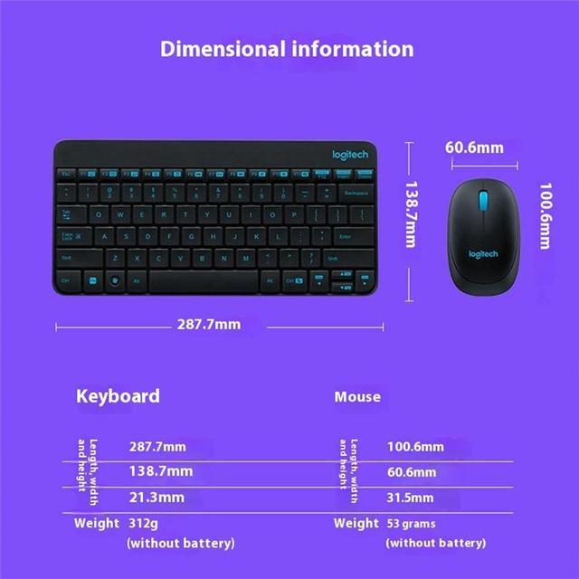 Alt view image 7 of 7 - Logitech MK245 Nano  Wireless Keyboard &  Mouse Sets, Office gaming,  Mini Keyboard,  Kit Plug and Play,Durable. Simple, for Windows® 10, 11 or later, ChromeOS, Linux 2.6 or higher, USB, white