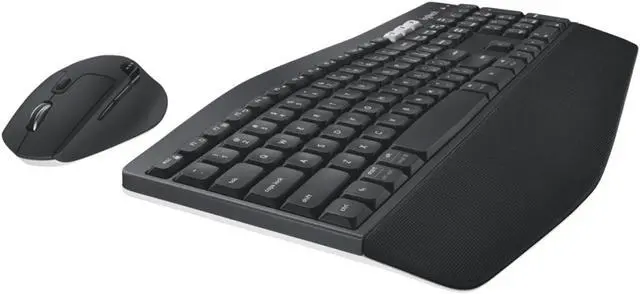 Alt view image 2 of 7 - Logitech MK850 Wireless bluetooth Keyboard &  Mouse Sets, Music Control, 2 Million Keystrokes, Programmable, padded palm rest, Wave-shaped , for Windows/macOS/USB/ChromeOS/Linux®, black