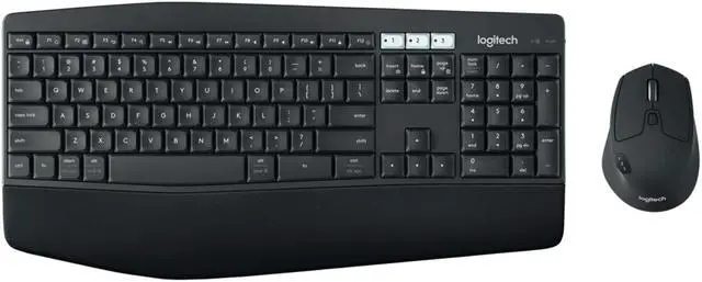 Main image of Logitech MK850 Wireless bluetooth Keyboard &  Mouse Sets, Music Control, 2 Million Keystrokes, Programmable, padded palm rest, Wave-shaped , for Windows/macOS/USB/ChromeOS/Linux®, black