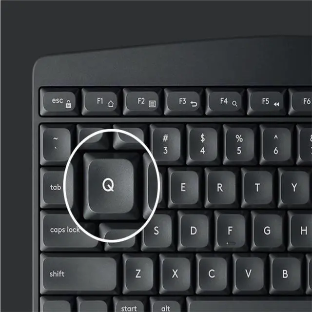 Alt view image 4 of 7 - Logitech MK850 Wireless bluetooth Keyboard &  Mouse Sets, Music Control, 2 Million Keystrokes, Programmable, padded palm rest, Wave-shaped , for Windows/macOS/USB/ChromeOS/Linux®, black